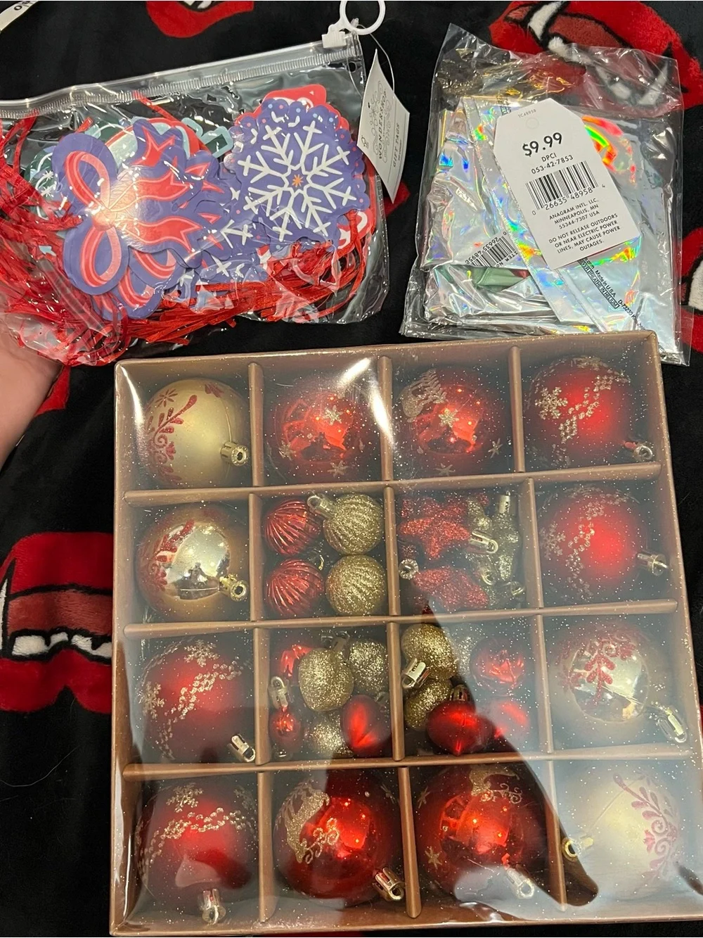 Target Christmas Holiday Bundle 3pc - Ornaments, Gift Tags, Foil Balloon